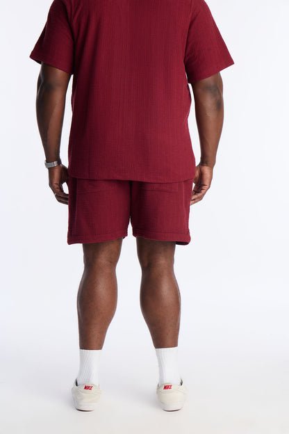 Dean Textured Short - Burgundy