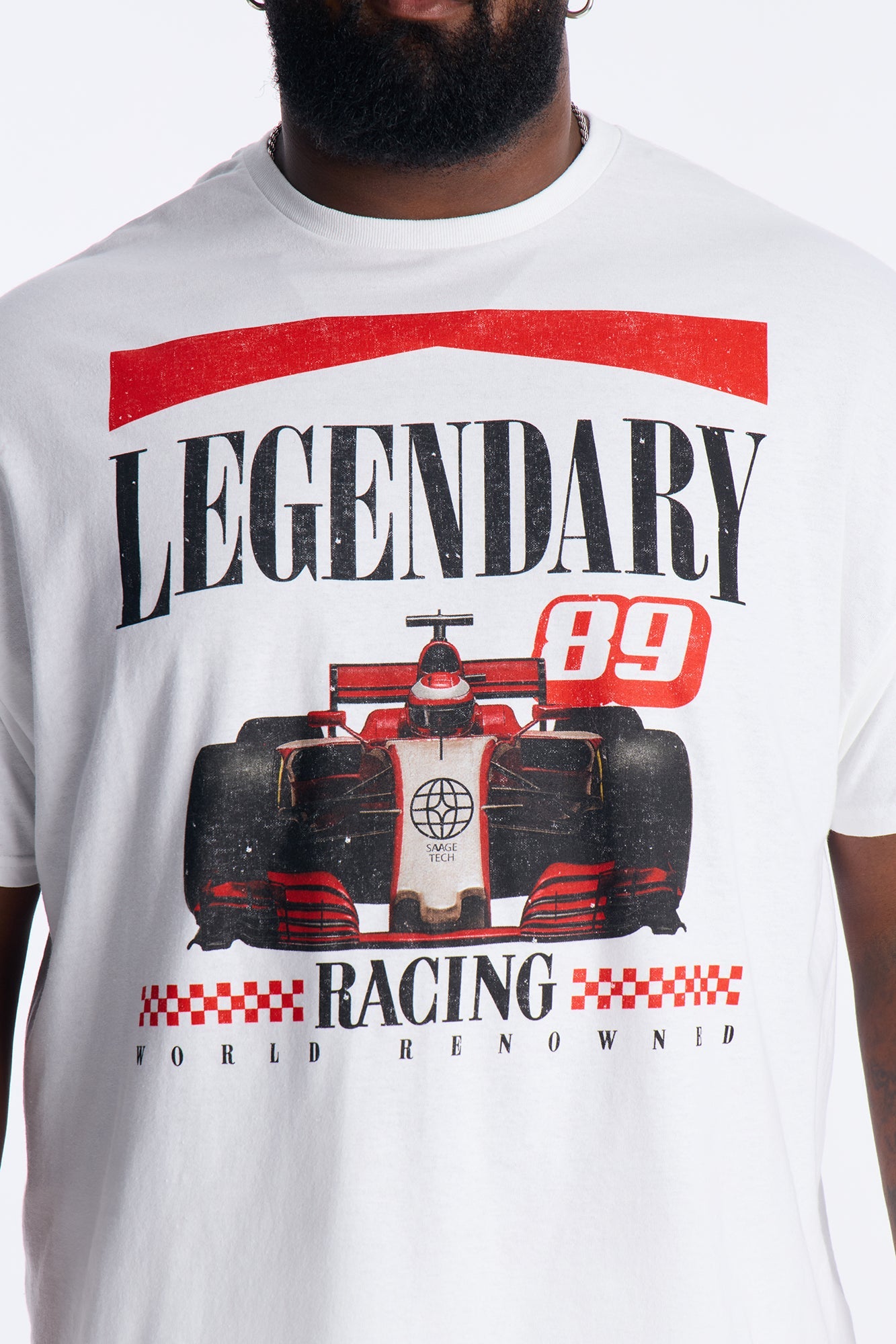 Legendary Racing Short Sleeve Tee - White