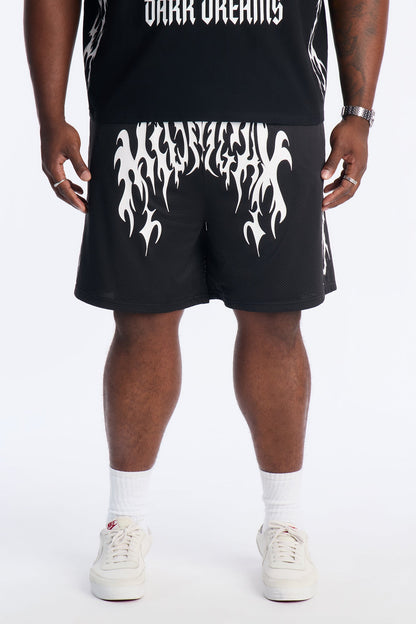 Midnight Anthem Graphic Mesh Short - Black/combo