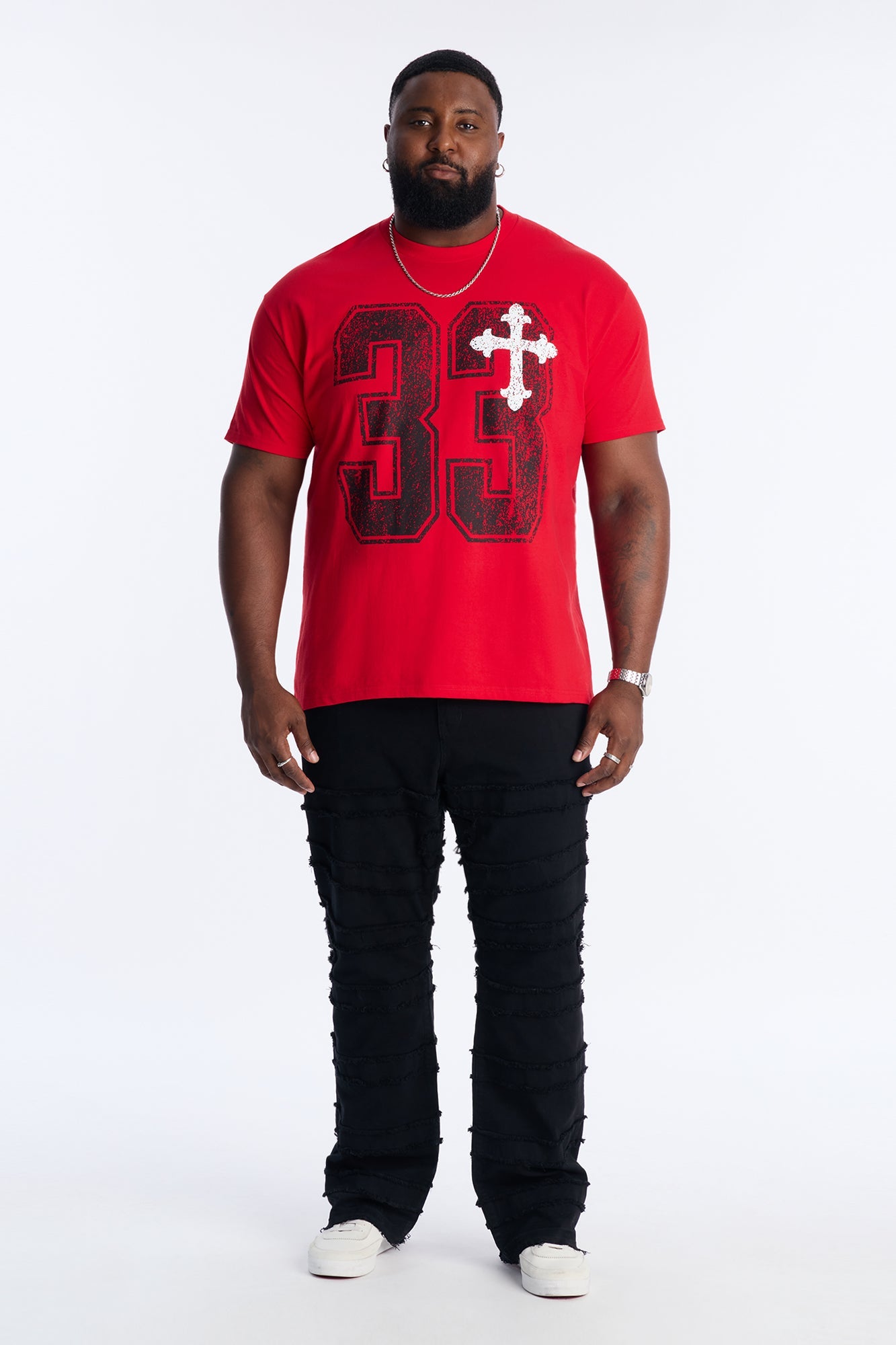 Cross My Heart And Hope To Win Short Sleeve Tee - Red