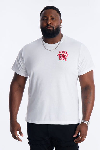 More Money More Love Short Sleeve Tee - White