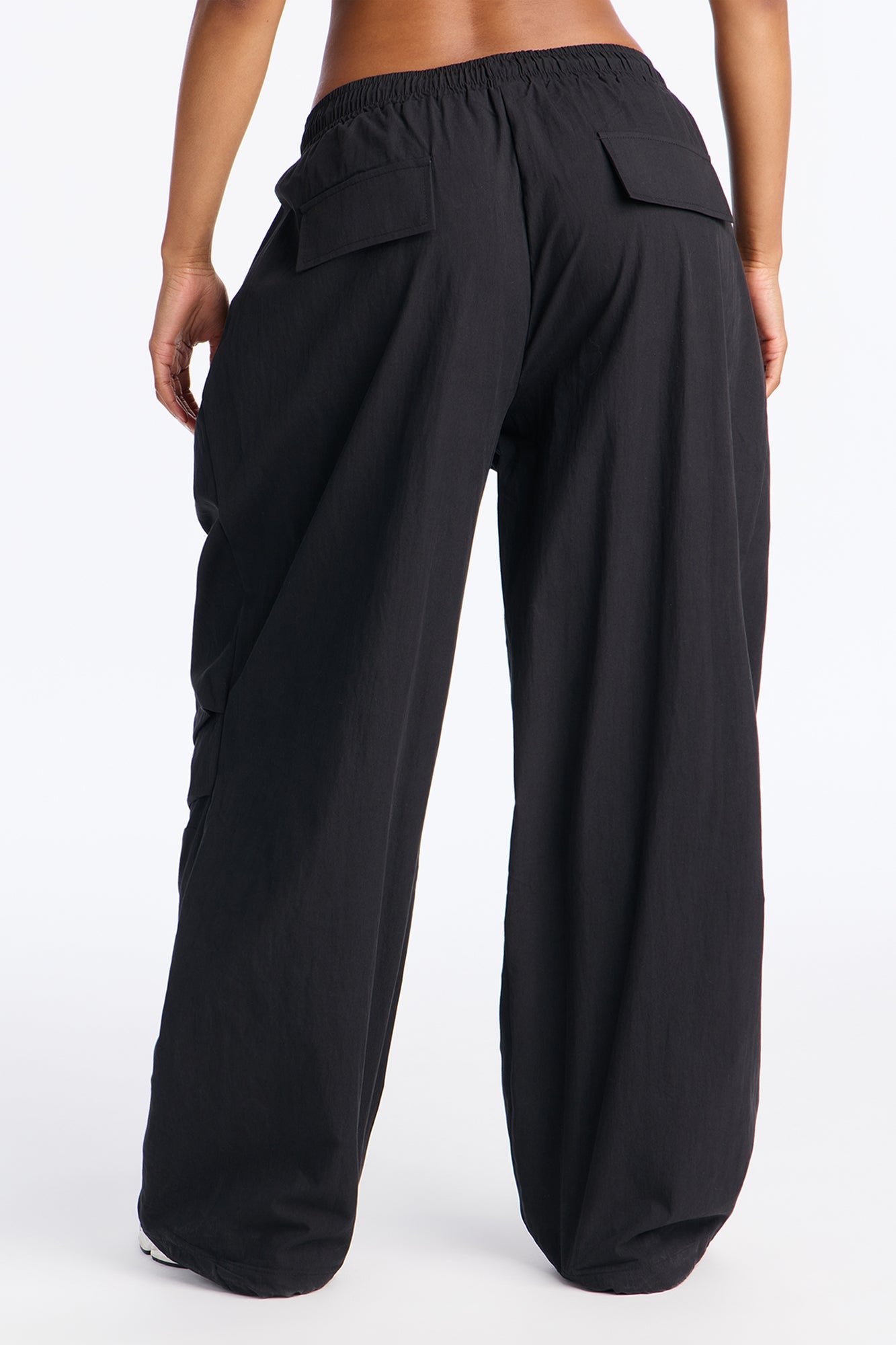 Here And Now Wide Leg Street Jogger 30″ - Black