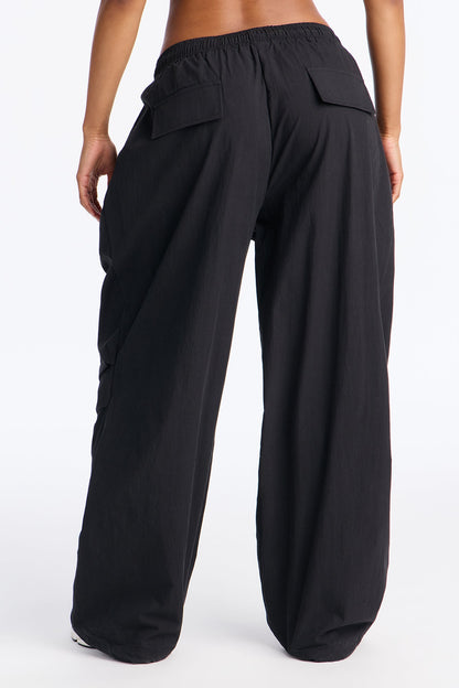 Here And Now Wide Leg Street Jogger 30″ - Black