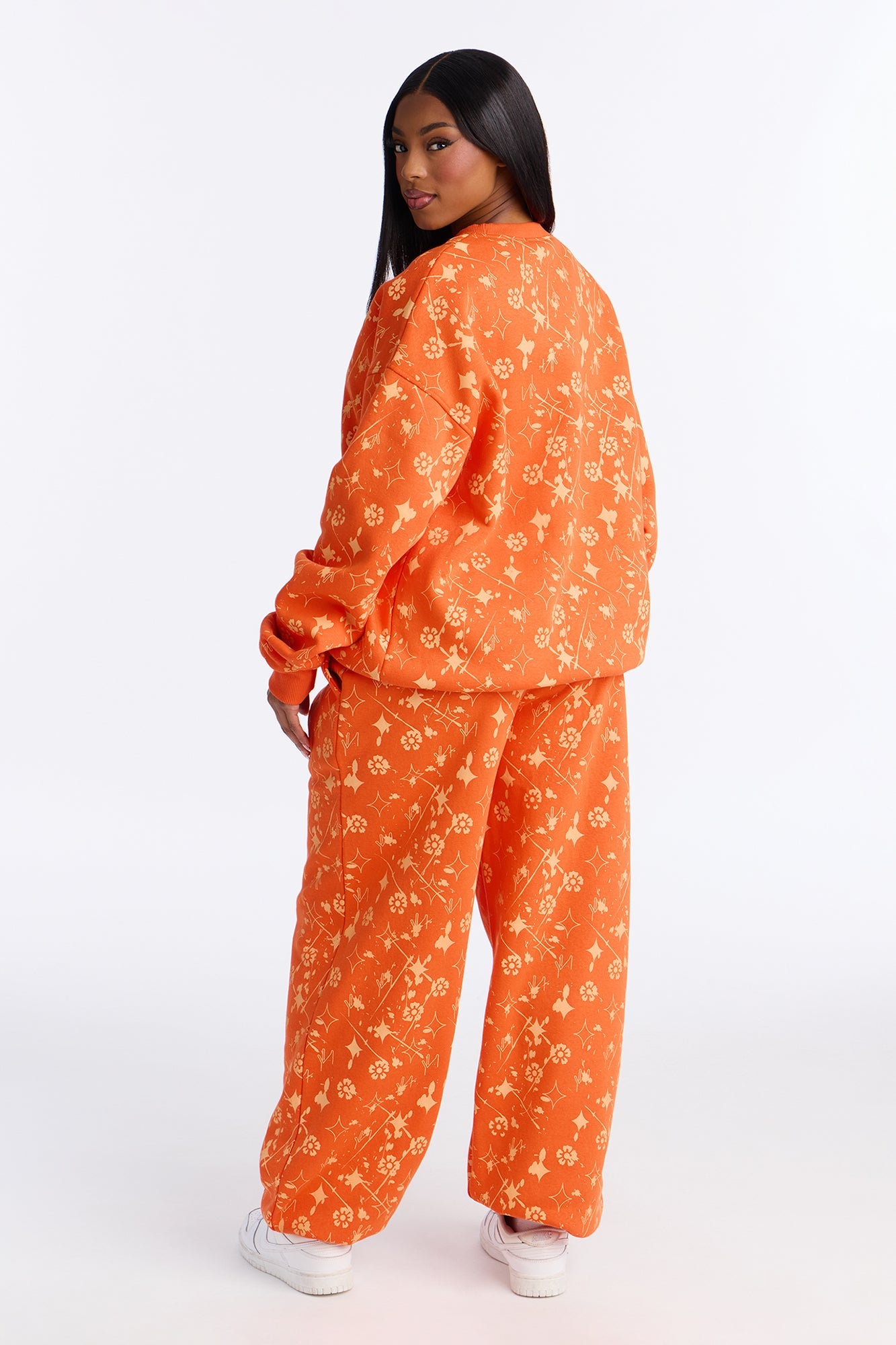 Signature Moves Fleece Jogger Set - Orange