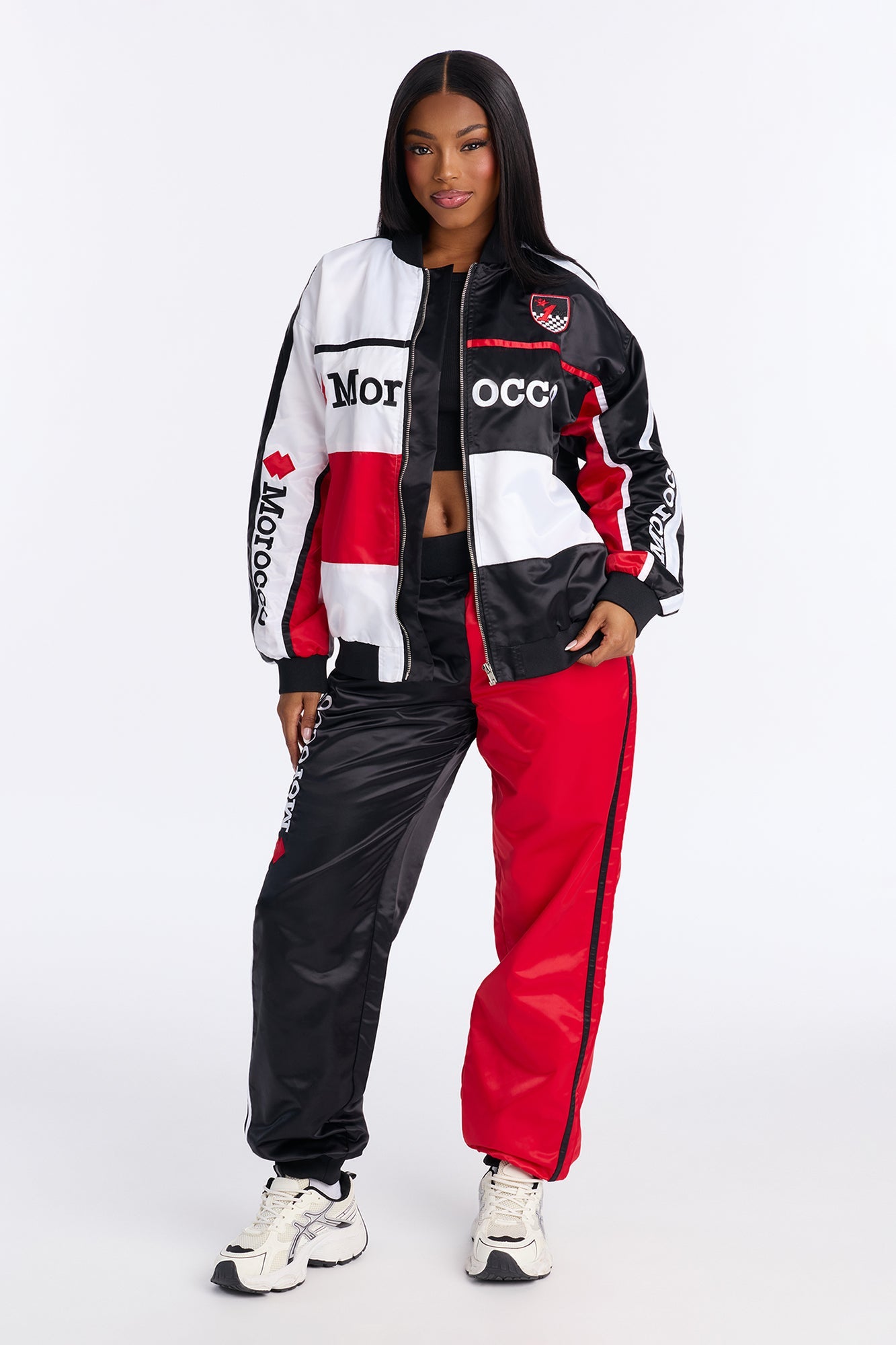 Morocco Moves Colorblock Pant Set - Black/Red
