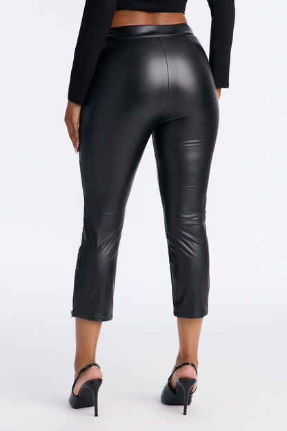Heartseeker Faux Leather Low Rise Skinny Pant - Black