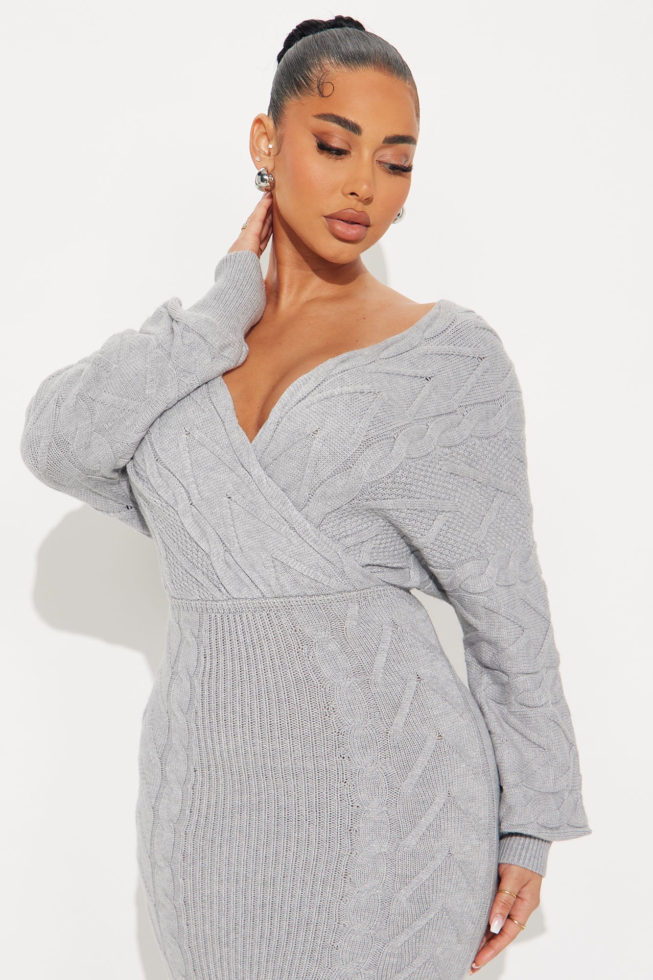Mariana Sweater Maxi Dress - Heather Grey