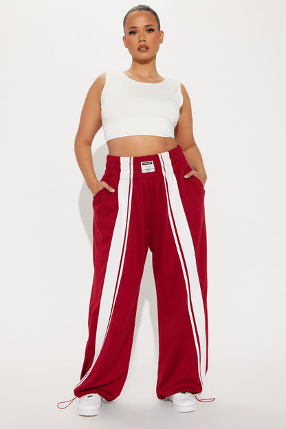 Leyla Boxer Pant - Burgundy