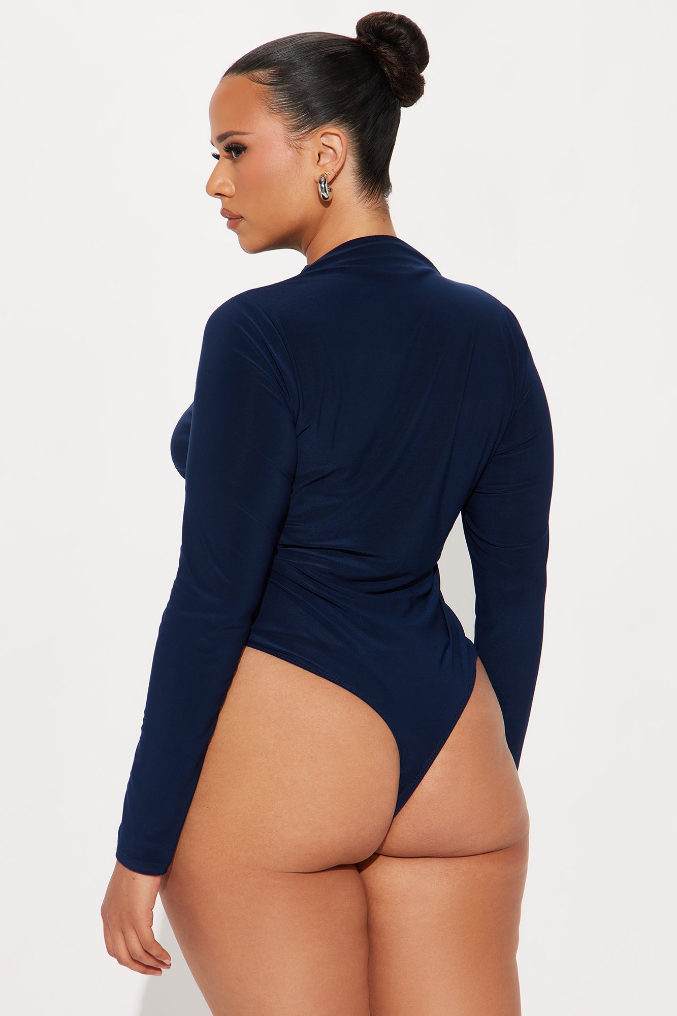 Kirsten Ruched Bodysuit - Navy