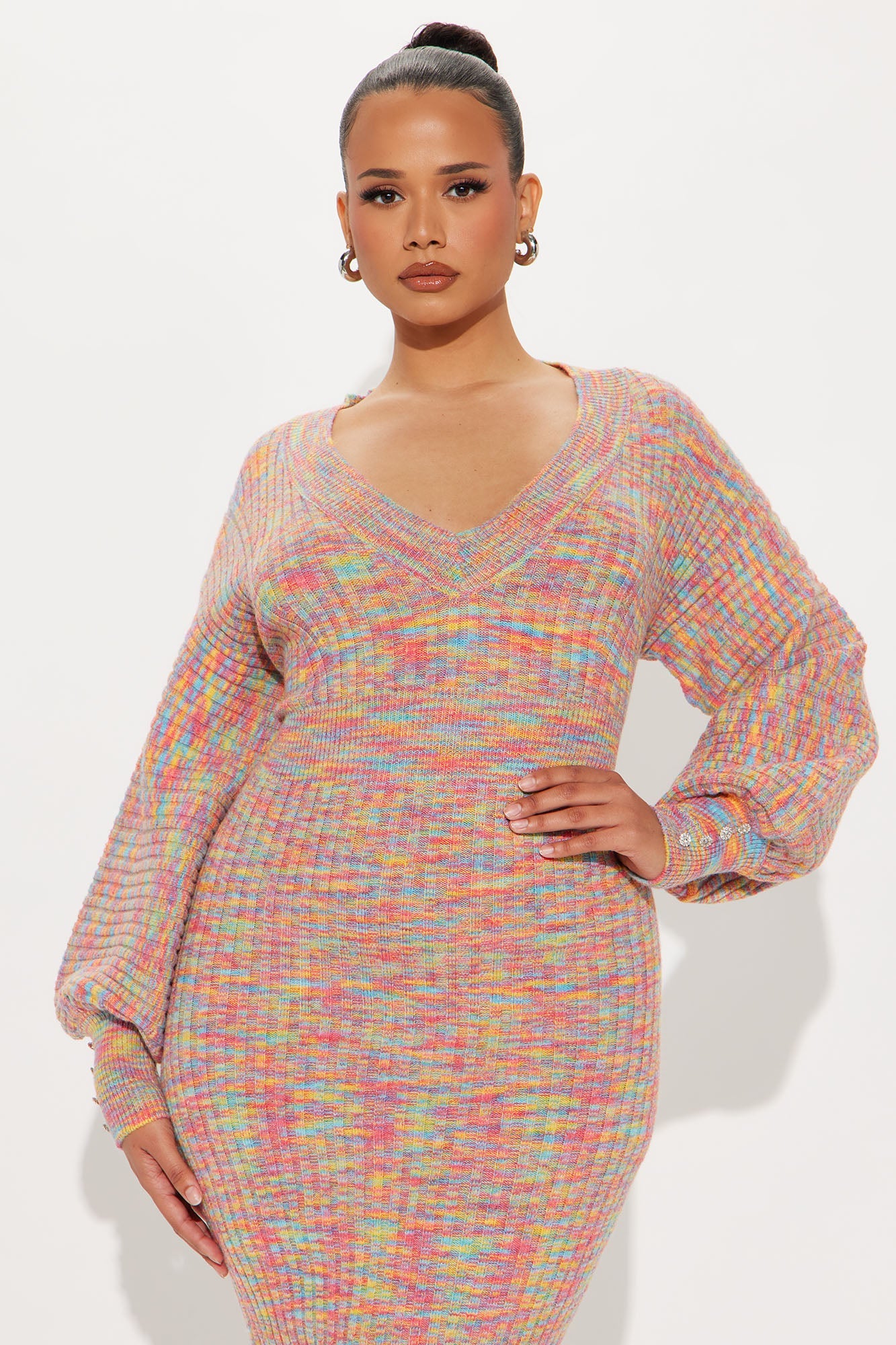 Sami Sweater Maxi Dress - Multi Color