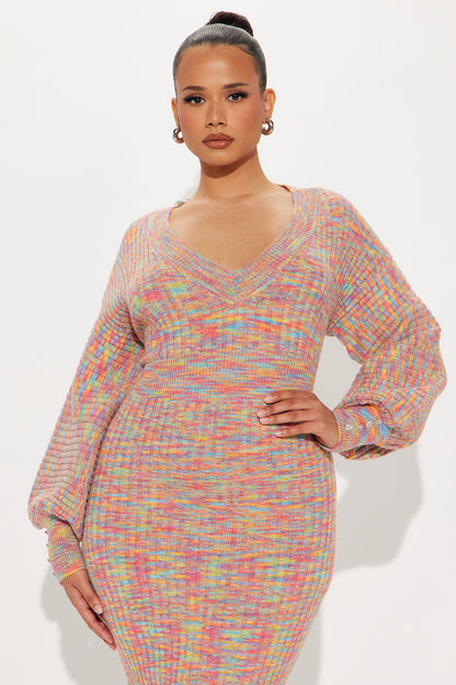 Sami Sweater Maxi Dress - Multi Color