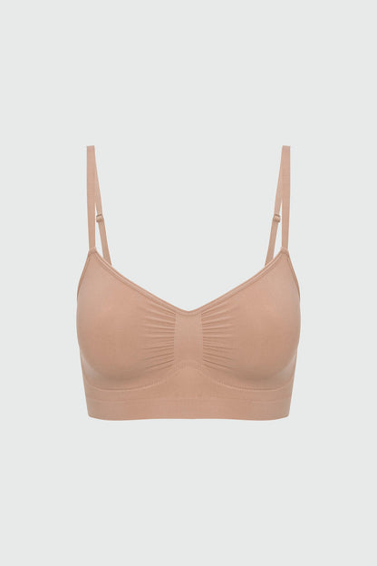 Nova Sculpt Seamless Strong Compression Bralette - Nude