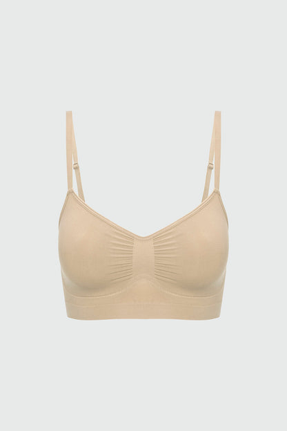 Nova Sculpt Seamless Strong Compression Bralette - Sand