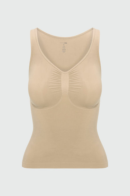 Nova Sculpt Seamless Strong Compression Shaping Tank - Sand