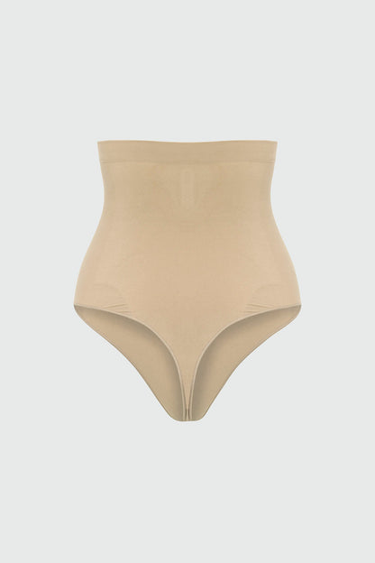 Nova Seamless Sculpt Strong Compression High Waisted Thong - Sand
