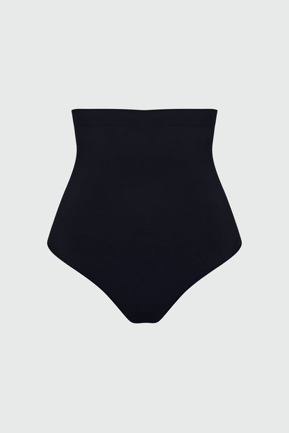 Nova Seamless Sculpt Strong Compression High Waisted Thong - Black