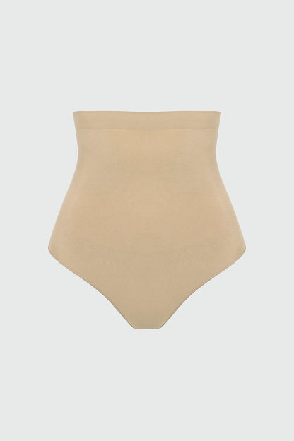 Nova Seamless Sculpt Strong Compression High Waisted Thong - Sand