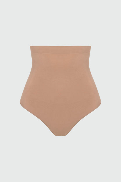 Nova Seamless Sculpt Strong Compression High Waisted Thong - Nude
