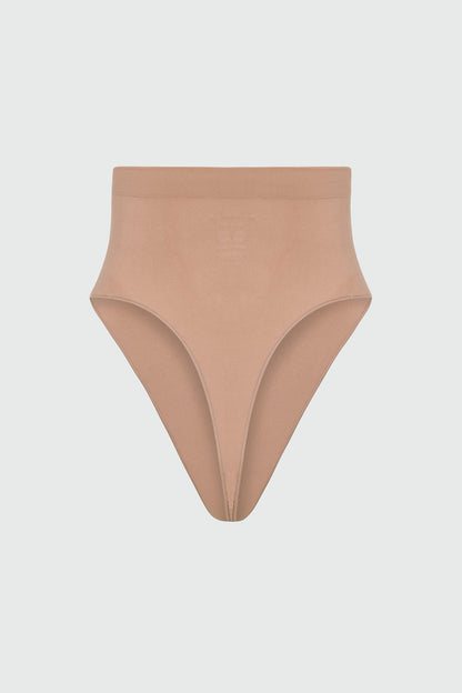 Nova Sculpt Seamless Strong Compression Mid Waist Thong - Nude