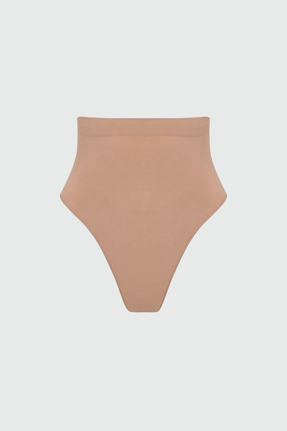 Nova Sculpt Seamless Strong Compression Mid Waist Thong - Nude