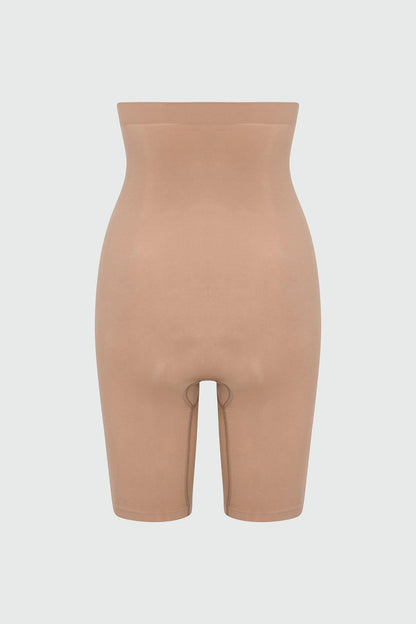 Nova Sculpt Seamless Strong Compression High Waisted Thigh Shaper - Nude