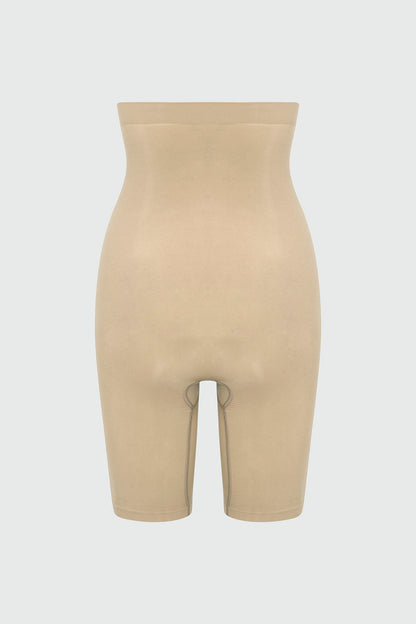 Nova Sculpt Seamless Strong Compression High Waisted Thigh Shaper - Sand