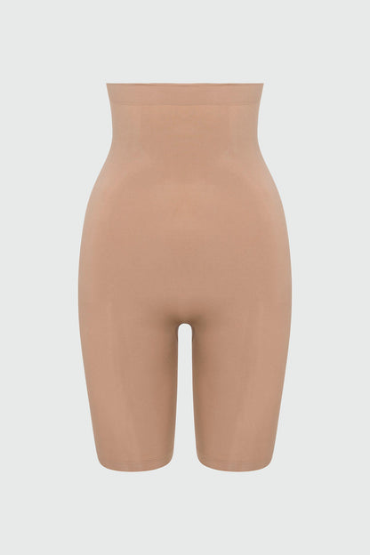 Nova Sculpt Seamless Strong Compression High Waisted Thigh Shaper - Nude