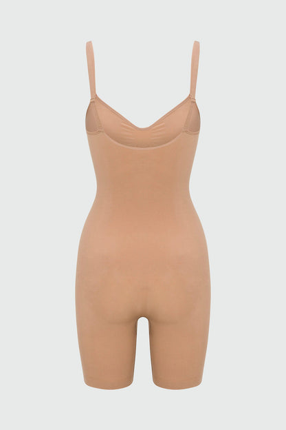Nova Sculpt Seamless Strong Compression Thigh Shaping Bodysuit - Nude