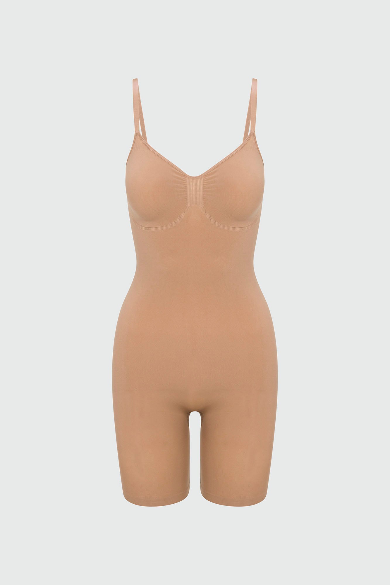 Nova Sculpt Seamless Strong Compression Thigh Shaping Bodysuit - Nude
