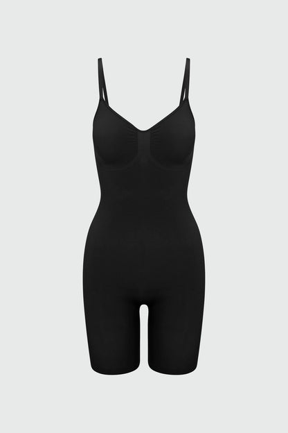 Nova Sculpt Seamless Strong Compression Thigh Shaping Bodysuit - Black