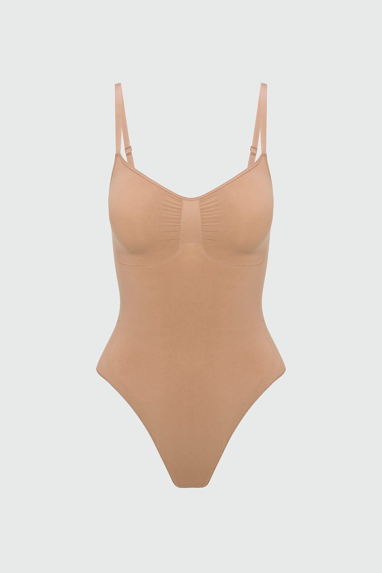 Nova Sculpt Seamless Strong Compression Thong Bodysuit - Nude