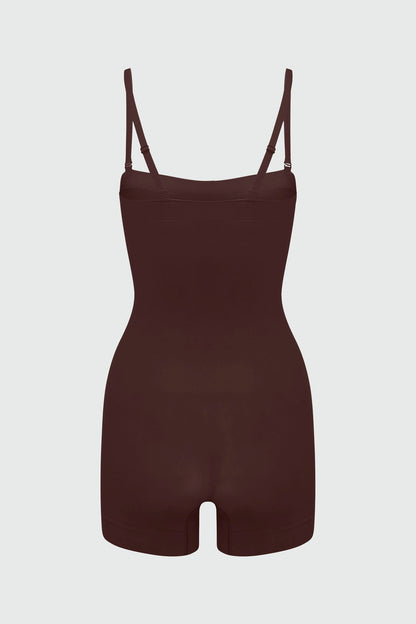 Nova Sculpt Seamless Strong Compression Strapless Shortie Bodysuit - Coco