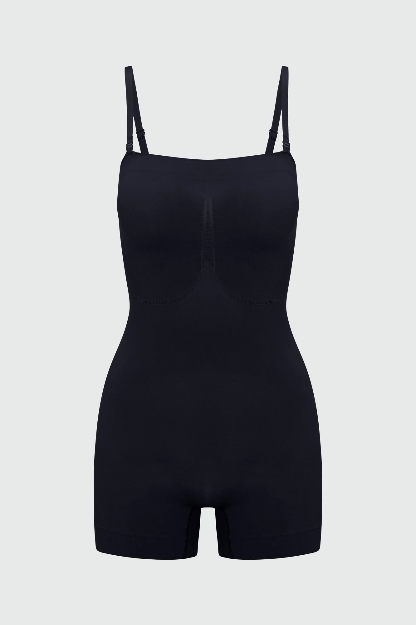 Nova Sculpt Seamless Strong Compression Strapless Shortie Bodysuit - Black