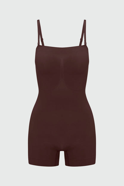 Nova Sculpt Seamless Strong Compression Strapless Shortie Bodysuit - Coco