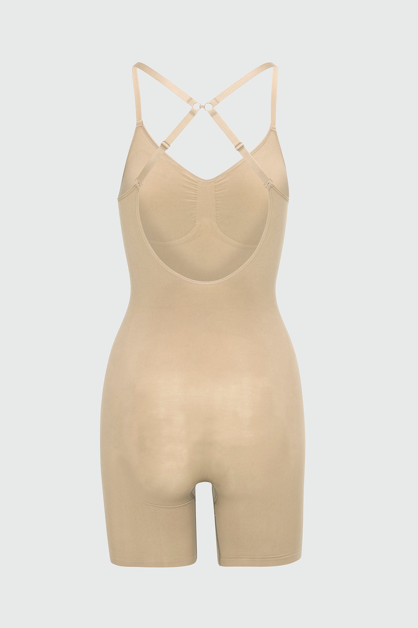 Nova Sculpt Seamless Strong Compression Low Back Thigh Shaping Bodysuit - Sand