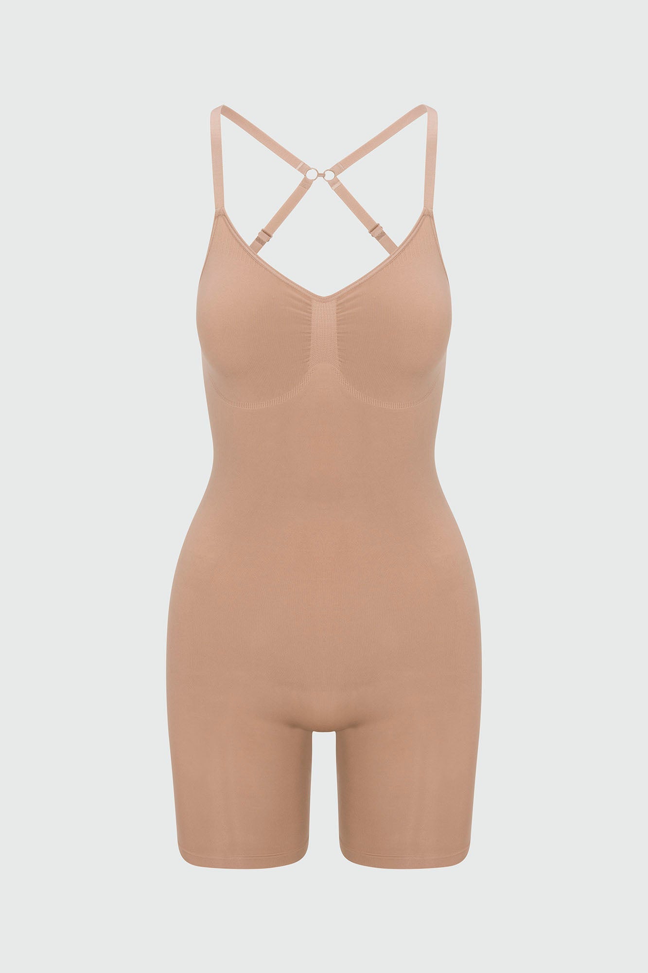 Nova Sculpt Seamless Strong Compression Low Back Thigh Shaping Bodysuit - Nude