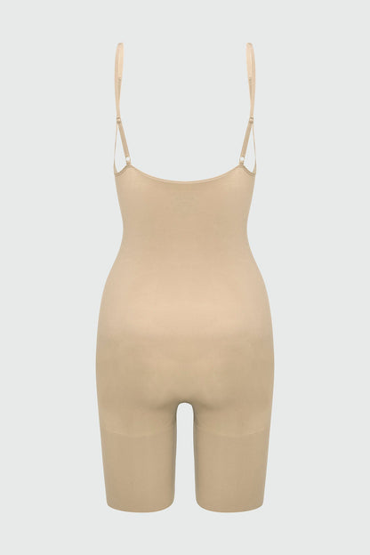 Nova Sculpt Seamless Strong Compression Butt Lifting Bodysuit - Sand