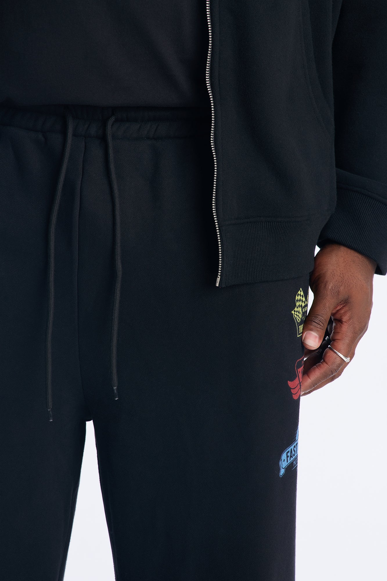 Vintage Wear Wide Leg Sweatpants - Black