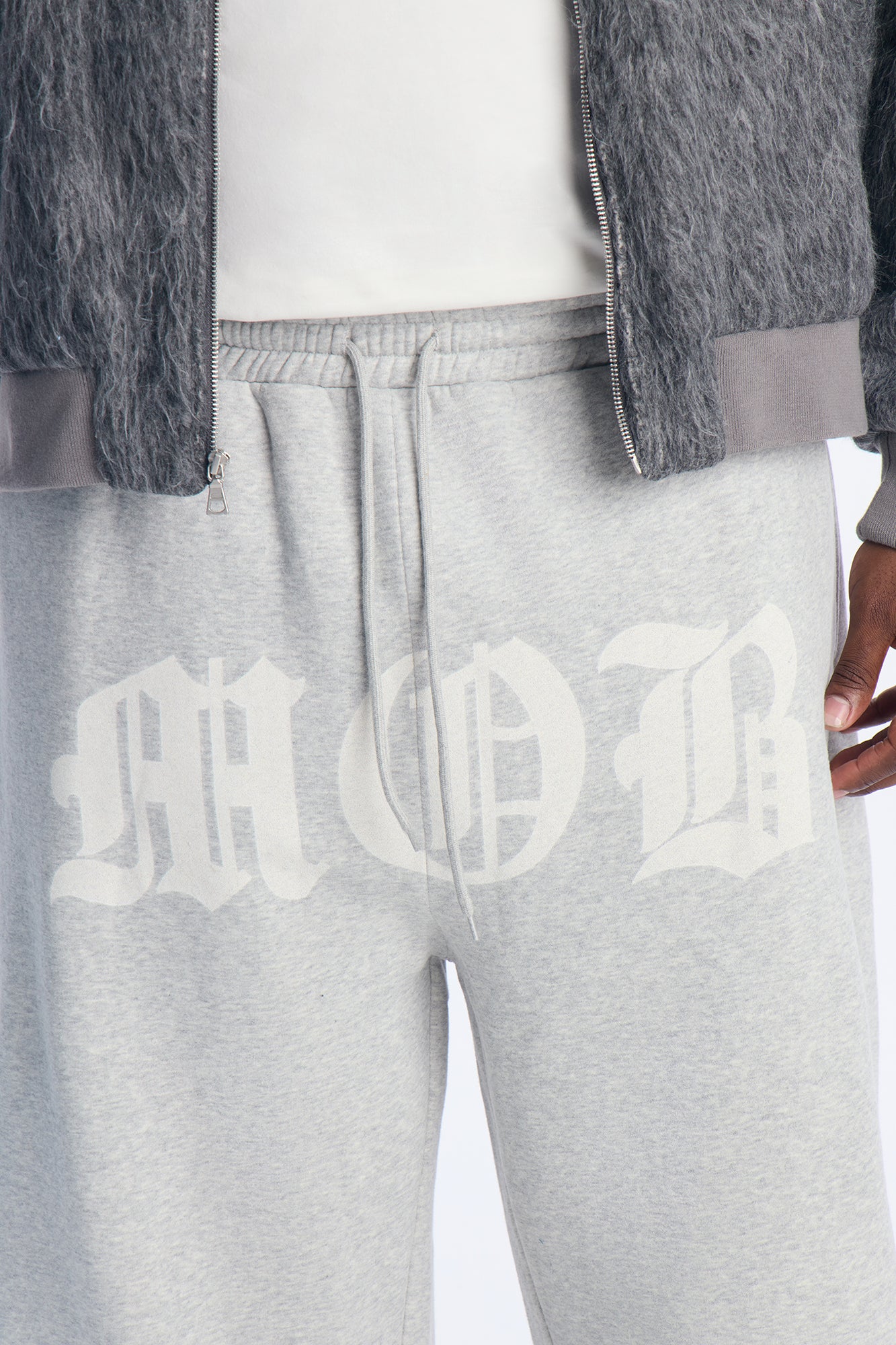 Mob Wide Leg Sweatpants - Grey