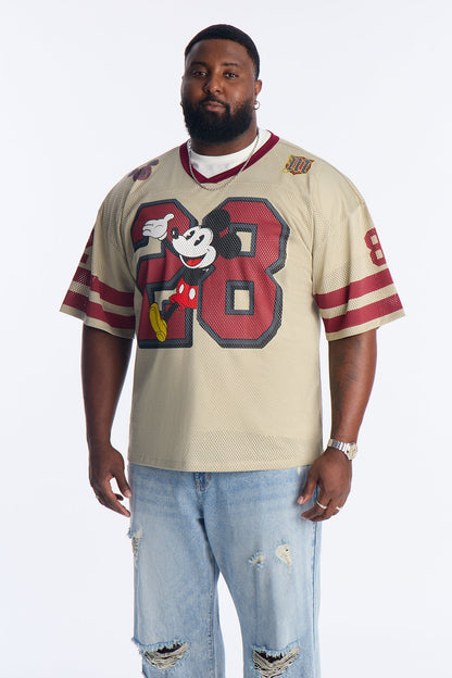 Disney Mickey 28 Football Jersey - Cream