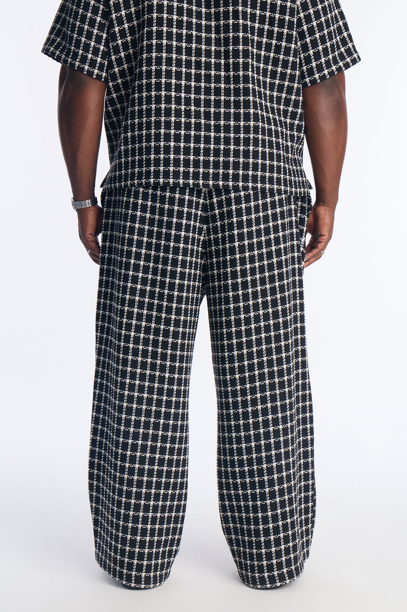 Baggy Theory Tweed Pant - Black
