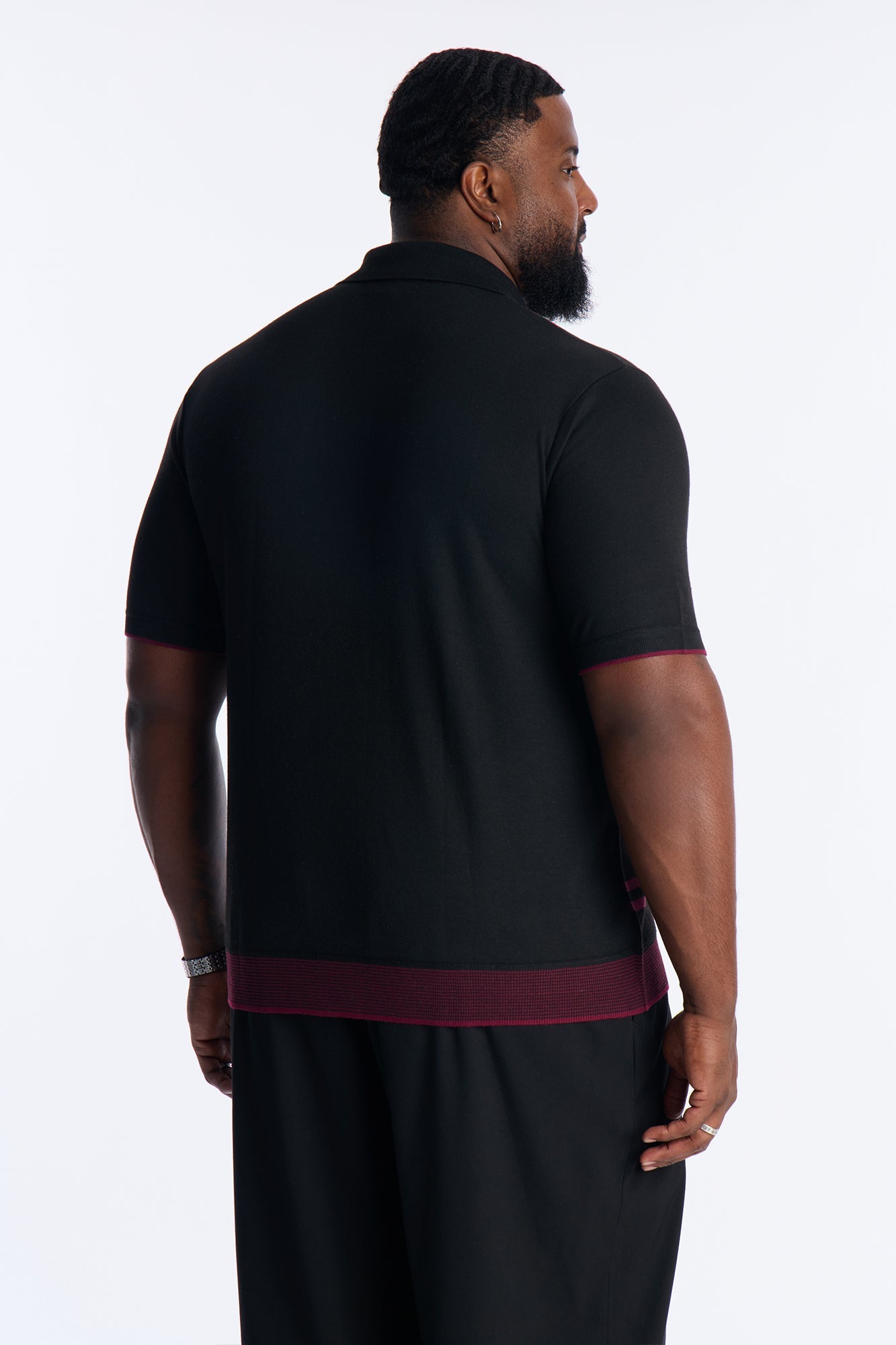 Casa Stripe Button Up - Black/combo