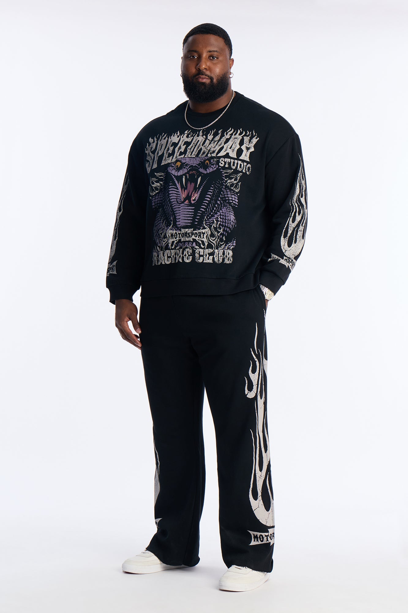Speedway Studio Crewneck Sweatshirt - Black