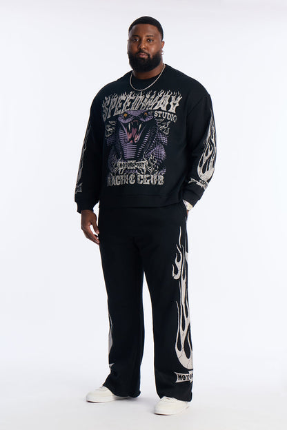 Speedway Studio Crewneck Sweatshirt - Black