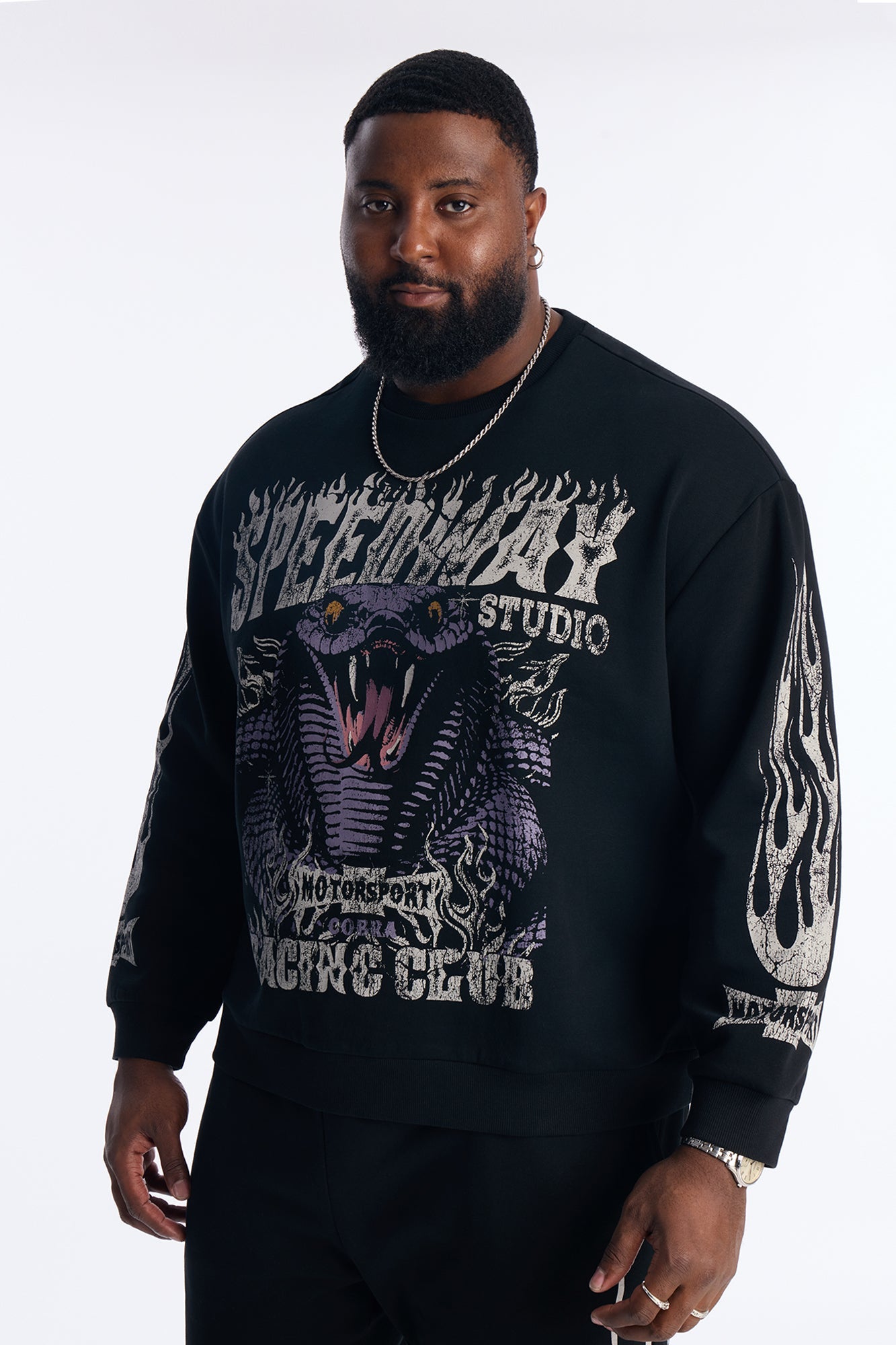 Speedway Studio Crewneck Sweatshirt - Black