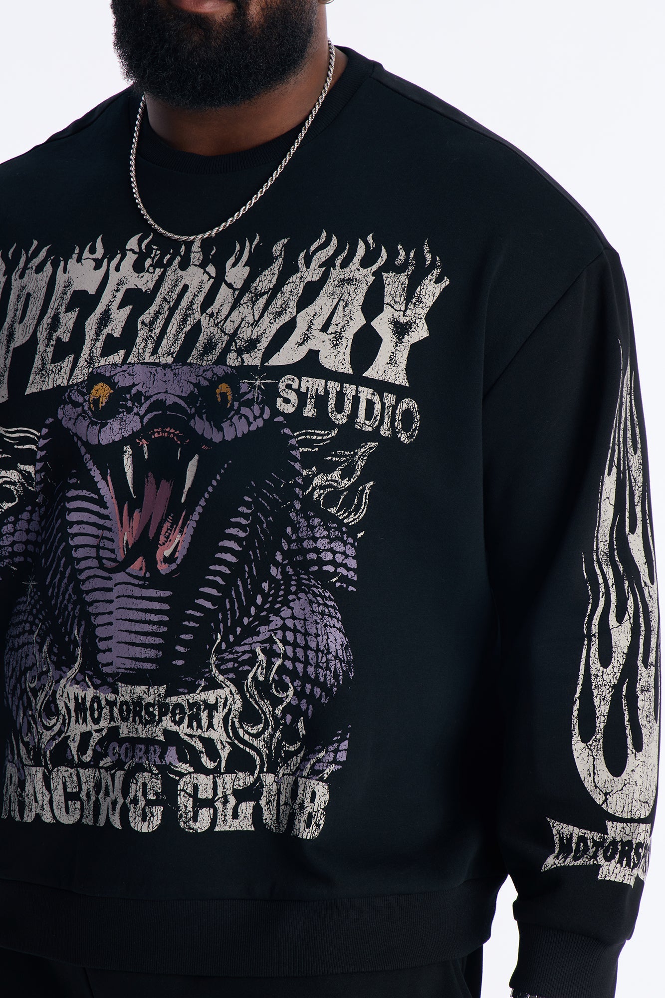 Speedway Studio Crewneck Sweatshirt - Black