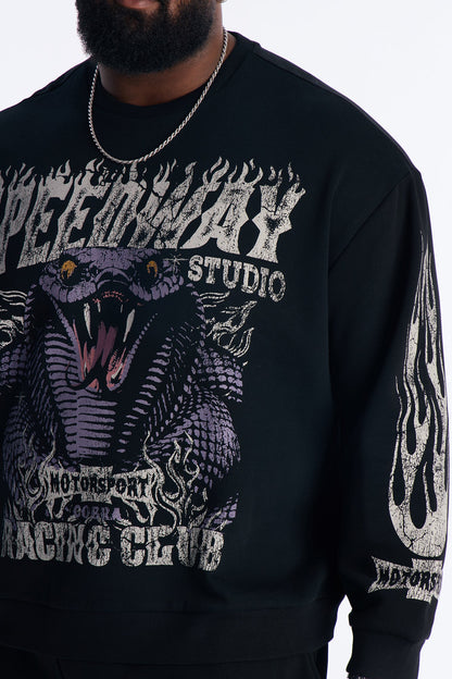 Speedway Studio Crewneck Sweatshirt - Black