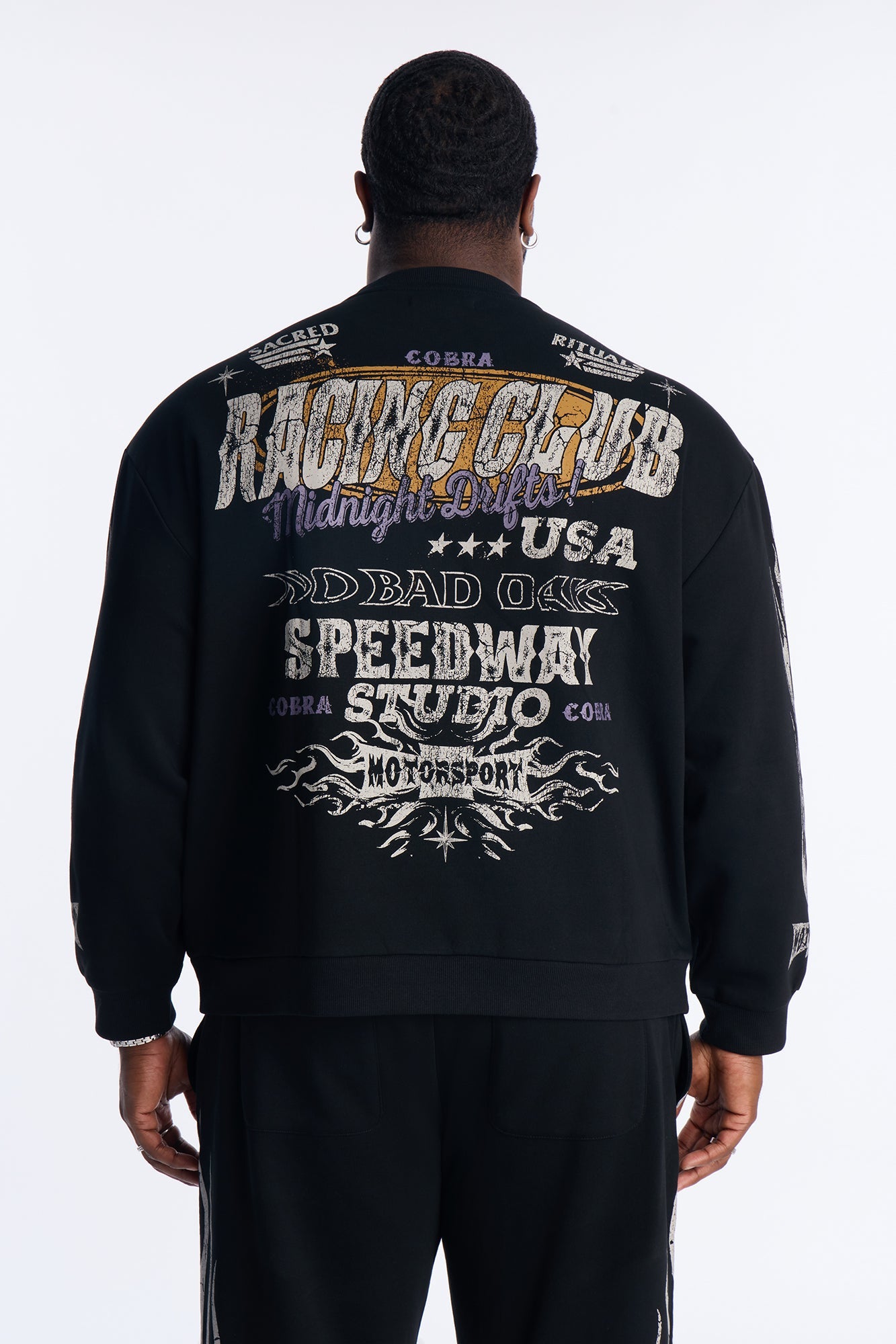 Speedway Studio Crewneck Sweatshirt - Black