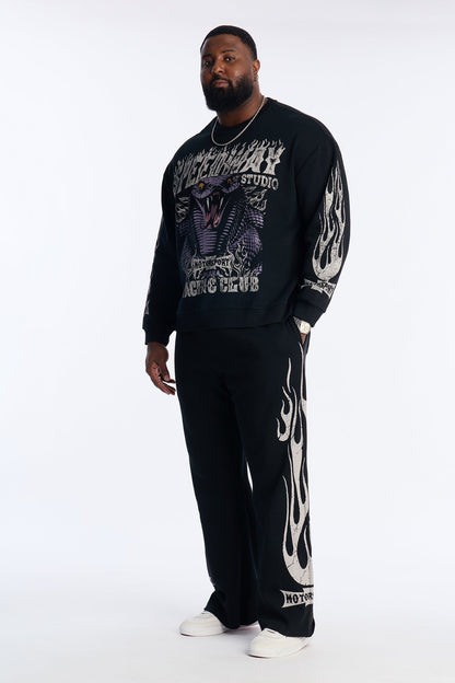Speedway Studio Raw Sweatpants - Black