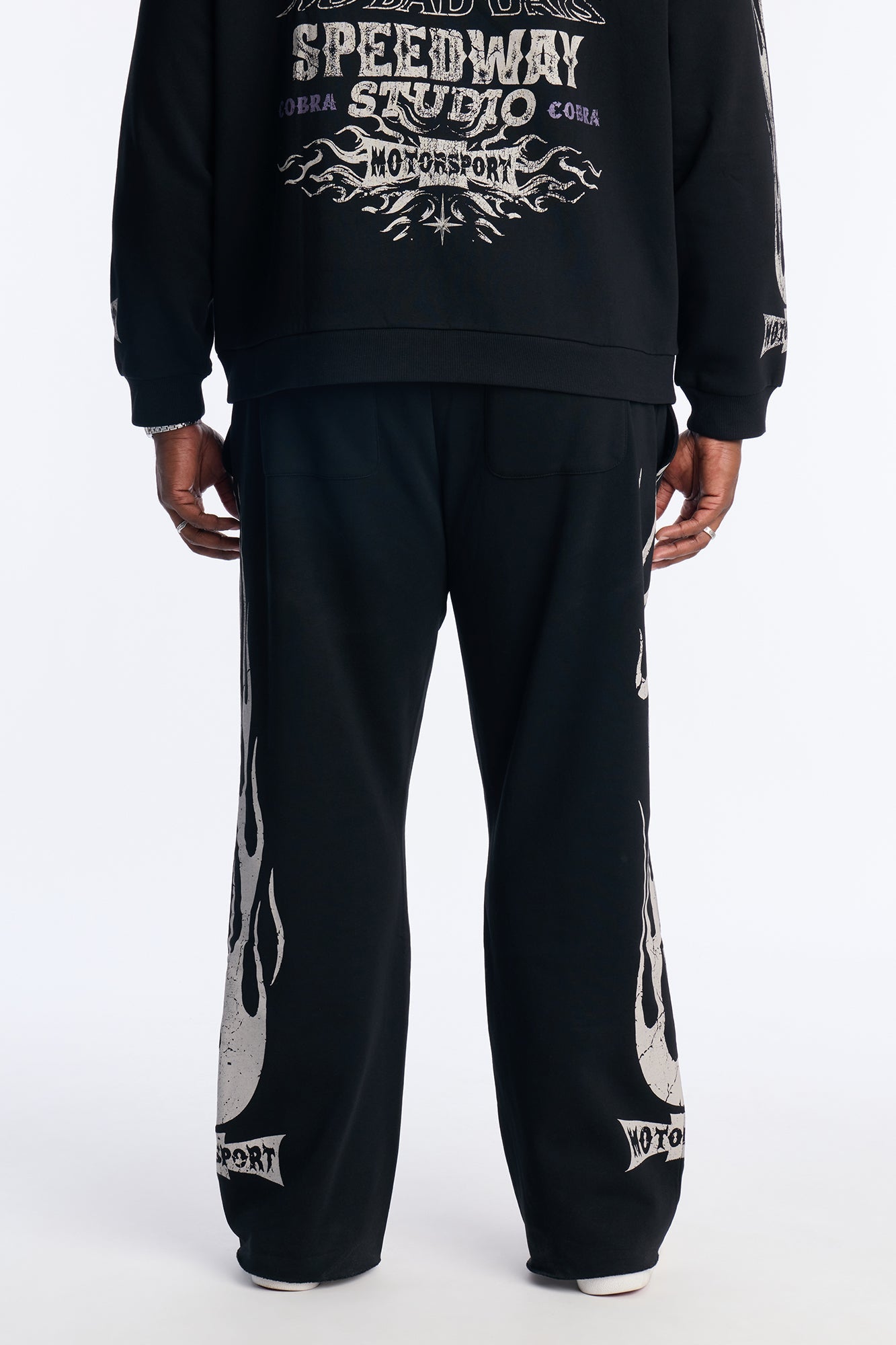 Speedway Studio Raw Sweatpants - Black